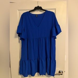Bright Blue Ruffle Dress